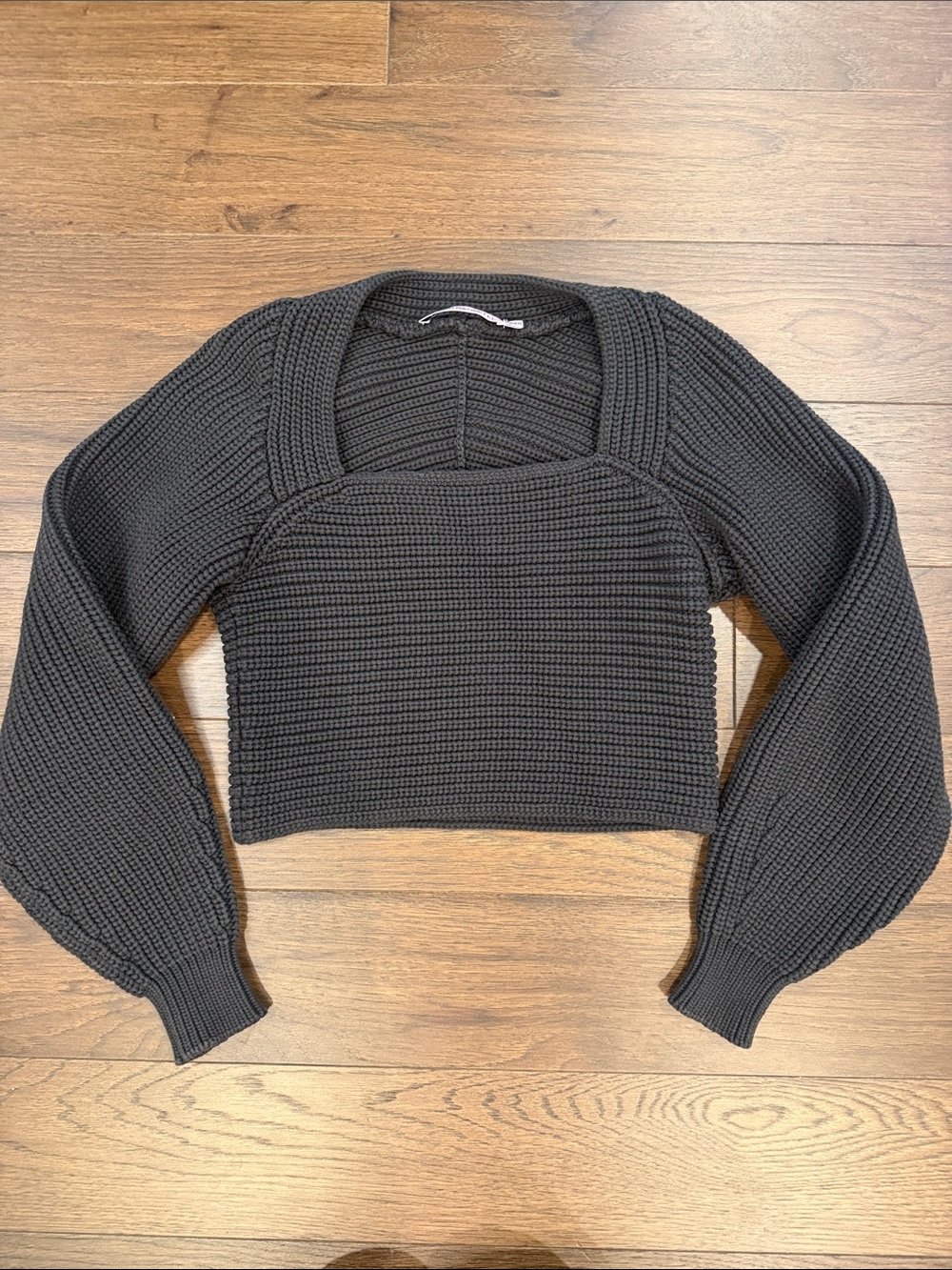 Hansen & Gretel Black Chunky Knit Cropped Sweater Top Size XXS - C48-005